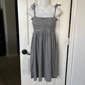 Crew Cuts Black and White Striped Dress